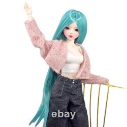Poupée BJD Femme de 22 pouces avec corps à articulations mécaniques et ensemble complet de vêtements de mode