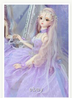 Poupée BJD Princesse Fille Coffret Complet Maquillage Yeux Perruques Vêtements Chaussures Cadeau de Noël