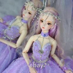 Poupée BJD Princesse Fille Coffret Complet Maquillage Yeux Perruques Vêtements Chaussures Cadeau de Noël