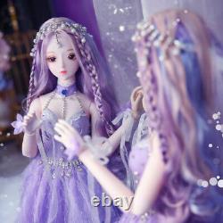 Poupée BJD Princesse Fille Coffret Complet Maquillage Yeux Perruques Vêtements Chaussures Cadeau de Noël