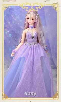 Poupée BJD Princesse Fille Coffret Complet Maquillage Yeux Perruques Vêtements Chaussures Cadeau de Noël