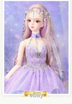 Poupée BJD Princesse Fille Coffret Complet Maquillage Yeux Perruques Vêtements Chaussures Cadeau de Noël