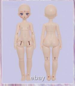 Poupée BJD SD de 1/4, visage à yeux de dessin animé en résine avec maquillage complet et ensemble de jouets