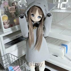 Poupée BJD SD en résine, poupée à joints, fille mignonne avec des yeux de dessin animé, maquillage du visage, ensemble complet de jouets