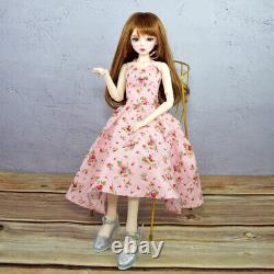 Poupée BJD Toy élégante de 22 pouces + robe longue en ensemble complet, identique à l'image