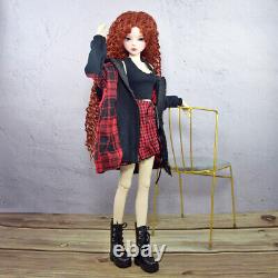 Poupée BJD de 1/3 56cm de hauteur avec robe gilet manteau chaussures ensemble complet