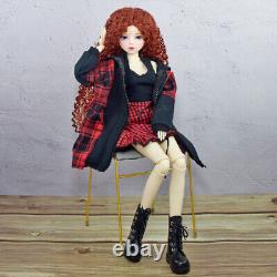 Poupée BJD de 1/3 56cm de hauteur avec robe gilet manteau chaussures ensemble complet