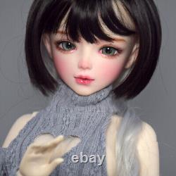 Poupée BJD de 1/3 Jouet Jolie Fille aux Yeux Verts + Pull + Chaussures + Perruques Ensemble Complet