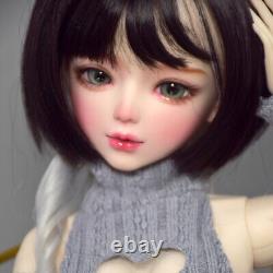 Poupée BJD de 1/3 Jouet Jolie Fille aux Yeux Verts + Pull + Chaussures + Perruques Ensemble Complet