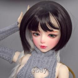 Poupée BJD de 1/3 Jouet Jolie Fille aux Yeux Verts + Pull + Chaussures + Perruques Ensemble Complet