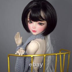 Poupée BJD de 1/3 Jouet Jolie Fille aux Yeux Verts + Pull + Chaussures + Perruques Ensemble Complet