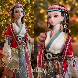 Poupée BJD de 1/3 Jouet Robe à la Main Tenues de Mode 62cm Poupée Fille Ensemble Complet Cadeau