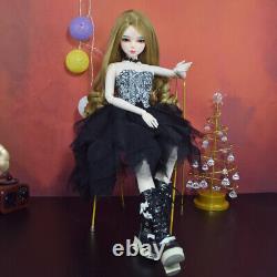 Poupée BJD de 1/3 de hauteur 22 pouces avec robe, perruques, maquillage et ensemble complet fait main