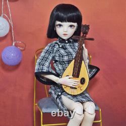 Poupée BJD élégante en jouet - Fille avec cheongsam, chaussures assorties et maquillage complet