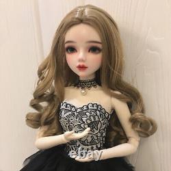 Poupée BJD en 1/3 - Corps de Poupée, Robe, Perruque, Maquillage Amélioré, Ensemble Complet Fait Main de 22 pouces