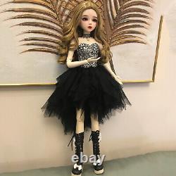 Poupée BJD en 1/3 - Corps de Poupée, Robe, Perruque, Maquillage Amélioré, Ensemble Complet Fait Main de 22 pouces