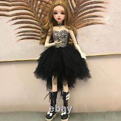 Poupée BJD en 1/3 - Corps de Poupée, Robe, Perruque, Maquillage Amélioré, Ensemble Complet Fait Main de 22 pouces