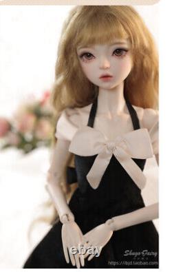 Poupée BJD fille princesse complète 1/4 en résine avec yeux, perruque, robe et maquillage pour enfants