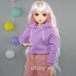 Poupée de fille de 24 pouces avec vêtements, pantalons, chaussures, ensemble complet, poupée BJD, yeux interchangeables