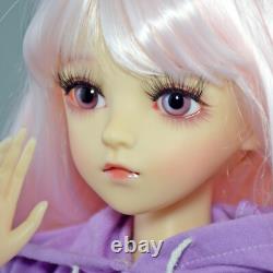 Poupée de fille de 24 pouces avec vêtements, pantalons, chaussures, ensemble complet, poupée BJD, yeux interchangeables