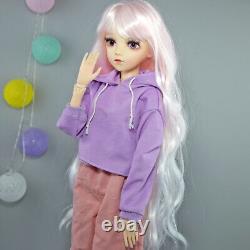 Poupée de fille de 24 pouces avec vêtements, pantalons, chaussures, ensemble complet, poupée BJD, yeux interchangeables