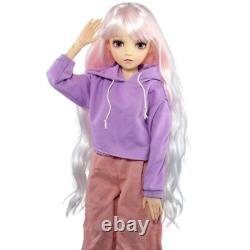 Poupée de fille de 24 pouces avec vêtements, pantalons, chaussures, ensemble complet, poupée BJD, yeux interchangeables