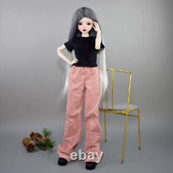 Poupée de fille de 56 cm de hauteur avec corps articulé + ensemble complet de vêtements à la mode BJD poupée jouet