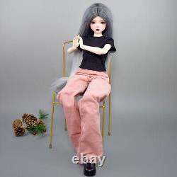 Poupée de fille de 56 cm de hauteur avec corps articulé + ensemble complet de vêtements à la mode BJD poupée jouet