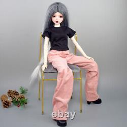 Poupée de fille de 56 cm de hauteur avec corps articulé + ensemble complet de vêtements à la mode BJD poupée jouet