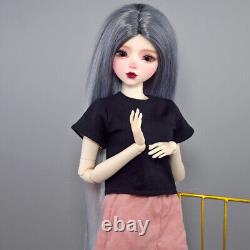 Poupée de fille de 56 cm de hauteur avec corps articulé + ensemble complet de vêtements à la mode BJD poupée jouet