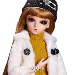 Poupée fille BJD 24 pouces 1/3 tenues perruques finies Maquillage amélioré Ensemble complet Jouet