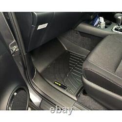 Pour Toyota Hilux 2016-21 Manuelle Cab 3d Tapis de Sol Tous Temps en Noir Ensemble Complet