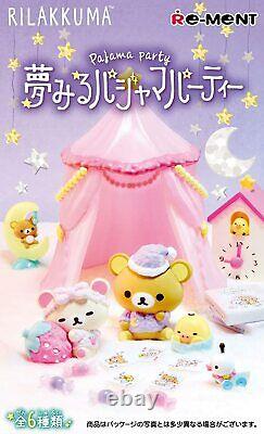 Re-ment San-x Rilakkuma Dreamy Pajama Party 6 Pack Box Mini Toy Figurine Ensemble Complet