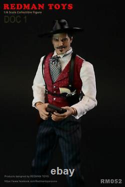 Redmam Toys Rm052 1/6 Le Cowboy Doc Holliday Val Kilmer Ensemble Complet Jeux De Figurines