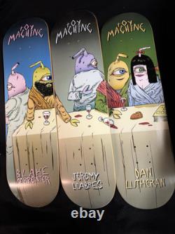 SUPER RARE Dernière Cène Jouet Machine Skateboard Deck Ed Templeton ENSEMBLE COMPLET DE 8
