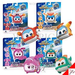 Super Wings Mini Robot Transformateur Figurine SUPER ANIMAL - Hogi, Ari, Golden Boy, Tino