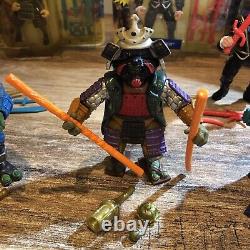 TMNT Playmate Samurai 3 Film Ensemble complet de figurines d'action 1993 Presque complet