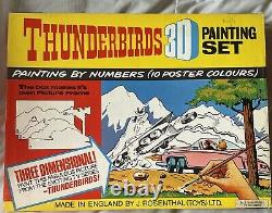 Thunderbirds Ensembles De Peinture 3d Ensemble Complet De 4 Inutilisés 1965 Jr21