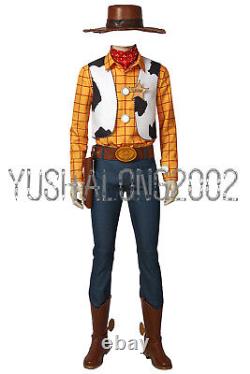 Toy Story 2 Woody Costume Cosplay Costume Ensemble complet chaussure Halloween Chaussure