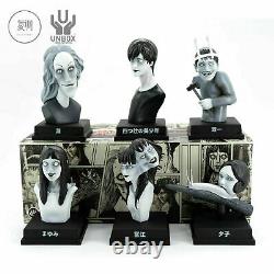 Unbox Industries Junji Ito Vinyl 6 Ensemble De Figurines Jeu Complet Jouet Animé Vente Américaine