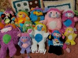 Vintage Popples Full Set Peluche Job Lot 80s Soft Toy Popple Bundle Retro Rare