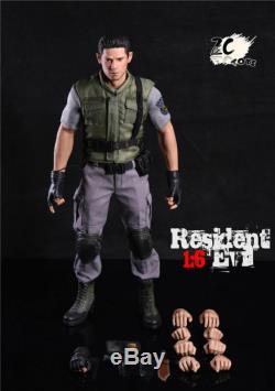 Zc Toys 1/6 Resident Evil Collectables Chris Redfield Action Figure Ensemble Complet