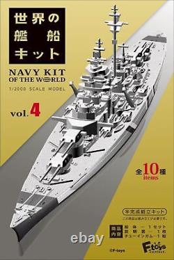 (jouets De Bonbons Seulement) Kit De Navire De Guerre Mondial 4 Les 10 Sets (ensemble Complet)